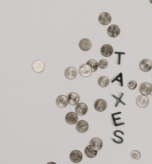 Letters spelling "TAXES" in Indianapolis